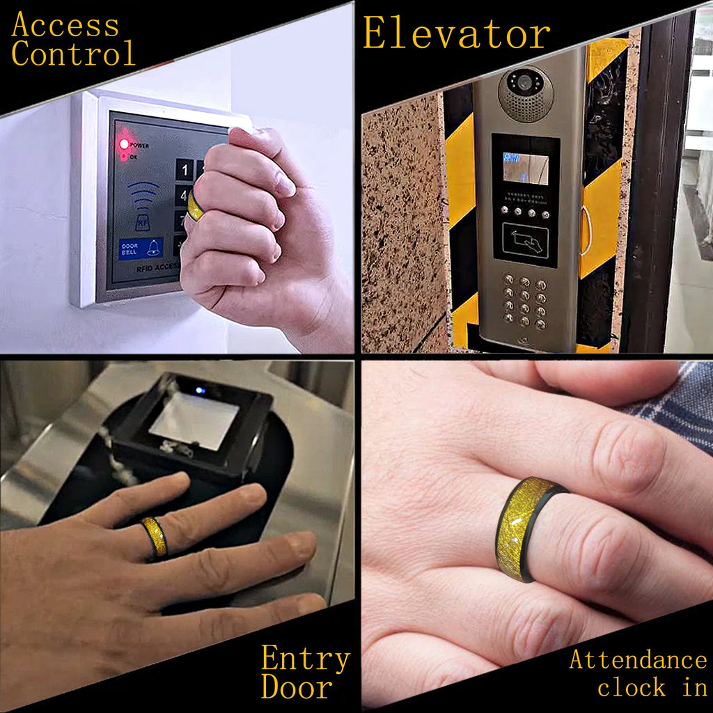 13.56mHz M1 Classic 1K S50 Chip Ceramic Smart Ring for Access Control and Cabinet Lock Keys Cards,Compatible with 14443 Protocol