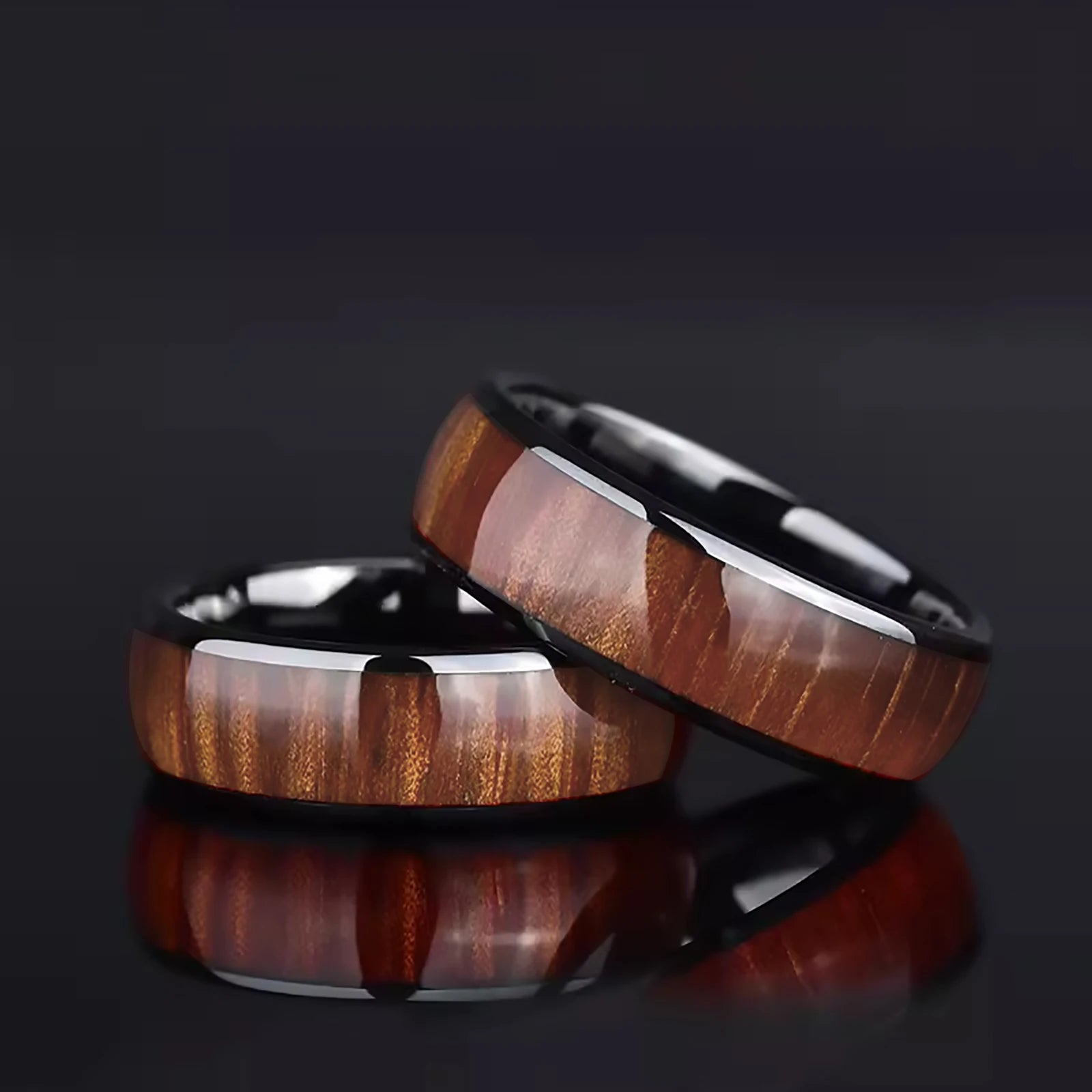 T5577 Chip Epoxy Wood Grain Ceramic Rewritable 125kHz RFID Smart Finger Ring for Clone TK4100 or EM4100 Keycards