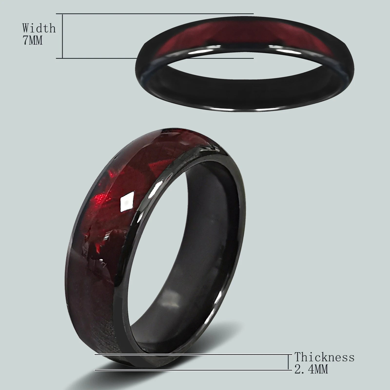 Ntag216 NFC Epoxy Ceramic Finger Ring Programmable 888 Bytes for Men or Women Gift Ring
