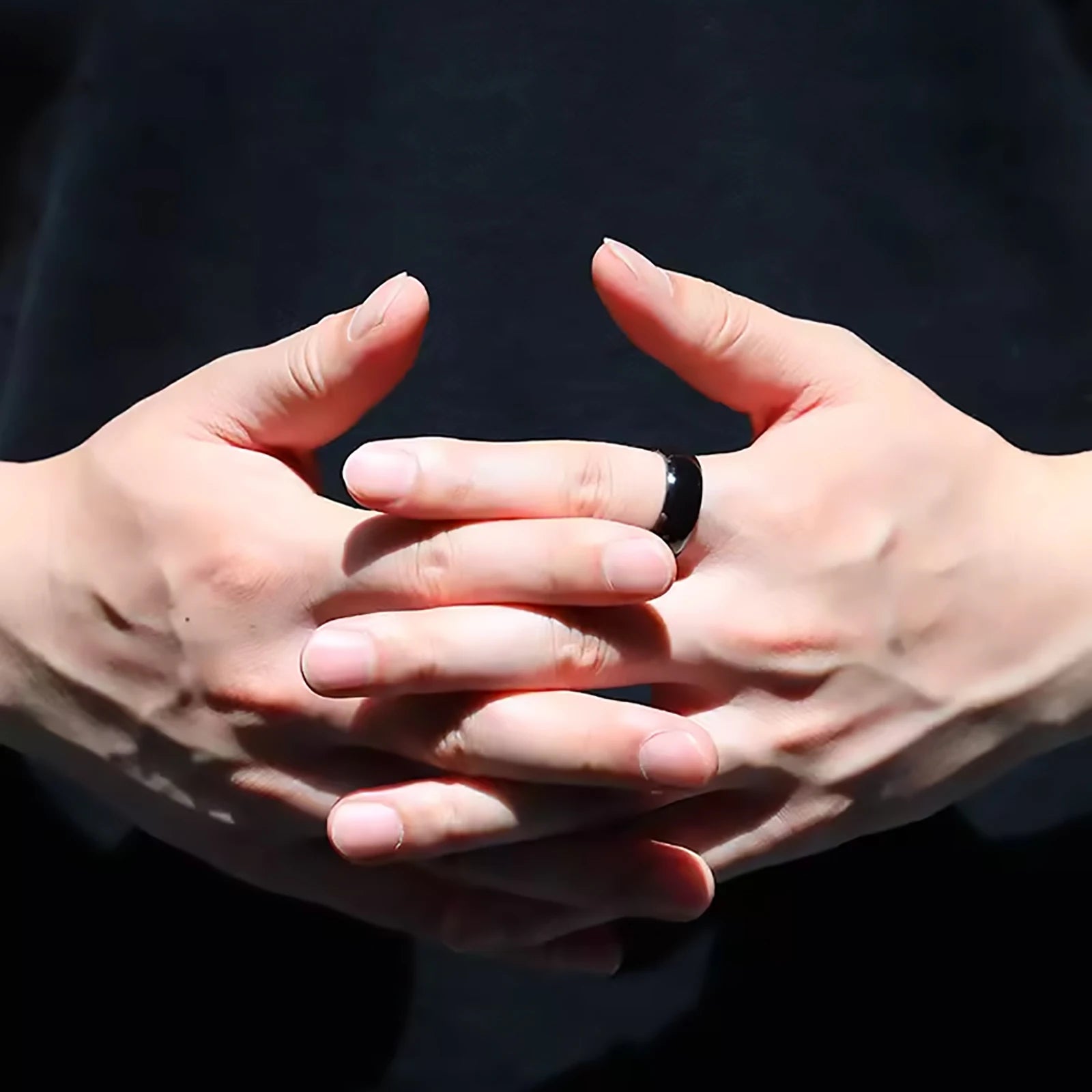 RFID Rewritable T5577 Chip Black or White epoxy Ceramic Smart Finger Ring for Replication 125kHz Access Key Card